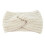 Knitted headband boho style with front knot white one size 1