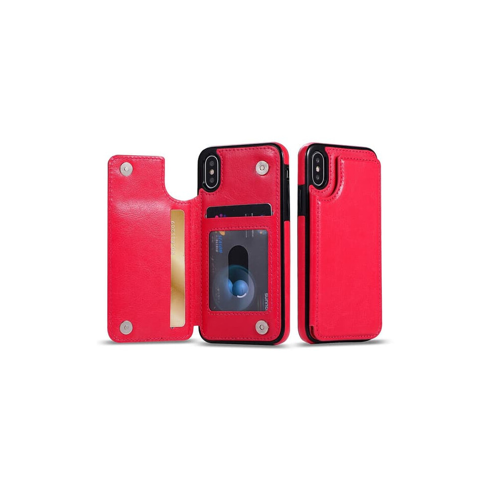 Wallet Case For Iphone Xs Max Rose Red 962029639183