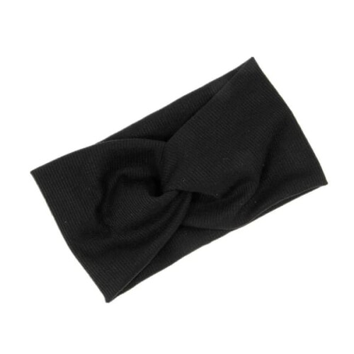 Black elastic hairband one size