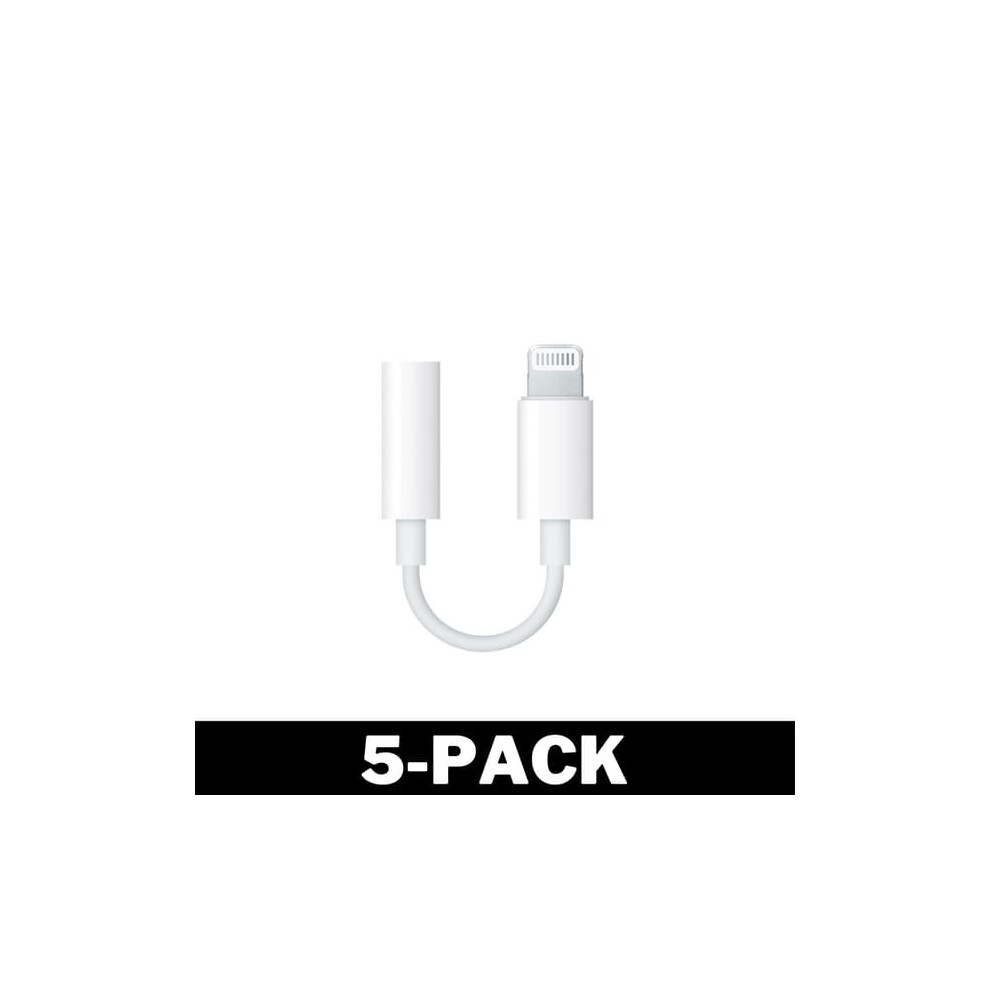 Digital Lightning To 3.5Mm Aux Cable 5-Pack White 962029644545