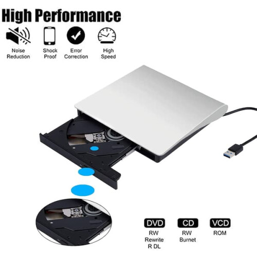 External DVD Drive USB 3.0 Portable CD/DVD-RW 1