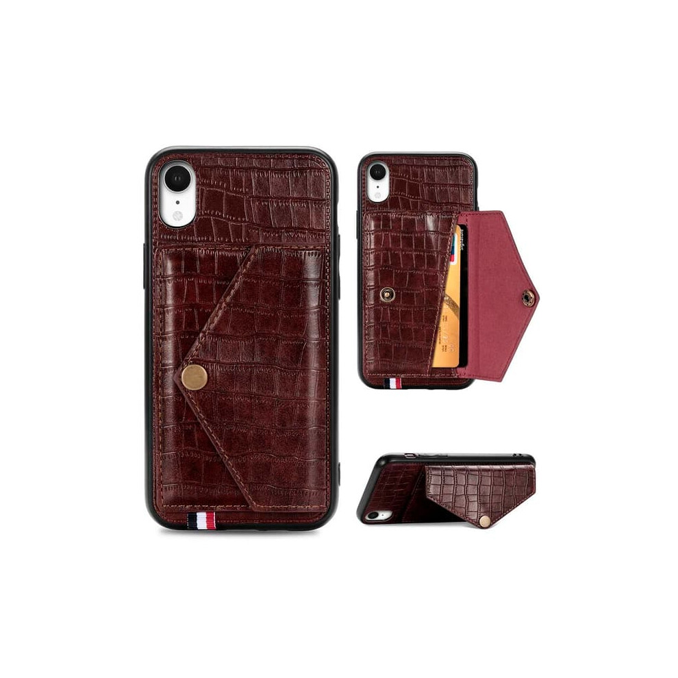 Iphone Xr Case With Card Holder Brown 962029640479