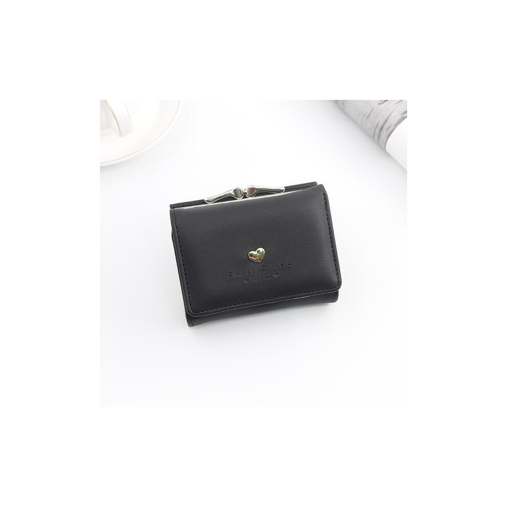 Pu Leather Women's Wallet Credit Card Black 962029640509