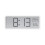 Digital Wall Clock with Humidity Display White 1