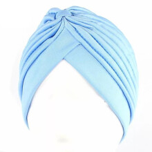 Turban Head Wrap in Luxurious Blue Color One Size