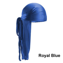 Silk Bandana Durag Pirate Hat Royal Blue