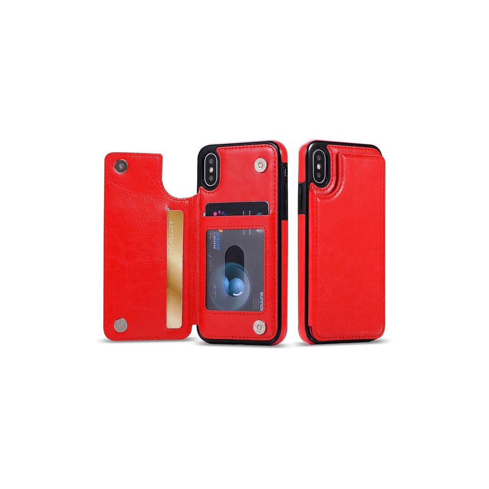 Wallet Case For Iphone Xs Max M-Safe Red 962029639138