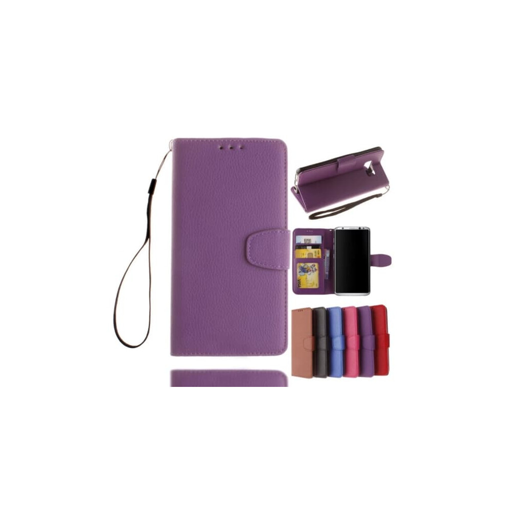 Smooth Wallet Case For Samsung Galaxy S7 Edge Purple 962029638483