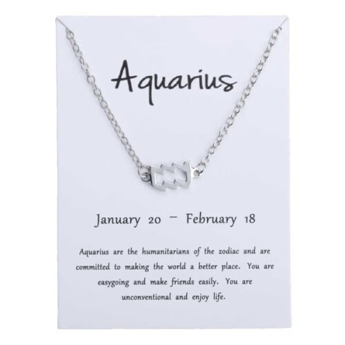 Aquarius zodiac bracelet silver 1 piece