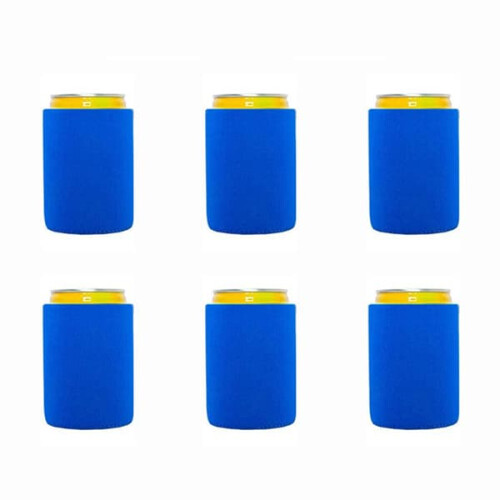 Beer Cooler Sleeves Soft Insulated Reusable Blue 6 pcs