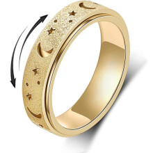 Oro mit Drehfunktion für Damen und Herren, Titan-Edelstahl Gold9