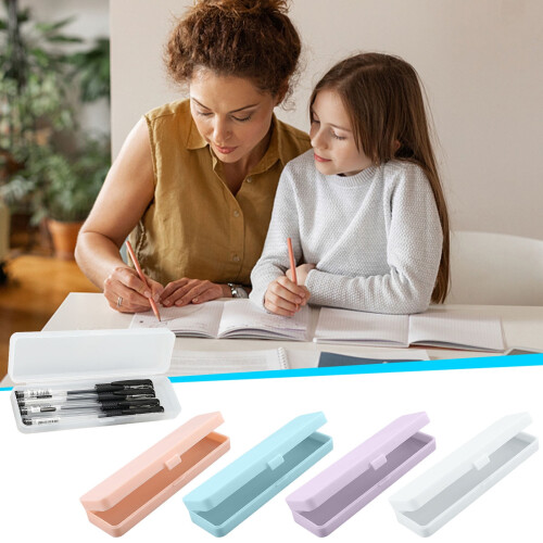 Frosted Plastic Pencil Case Semi-Transparent Small 2