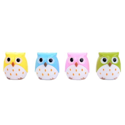 Owl Pencil Sharpener Compact Double Hole