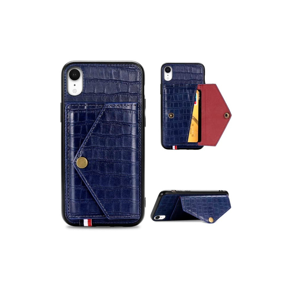 Iphone Xr Case With Card Holder Blue 962029640424