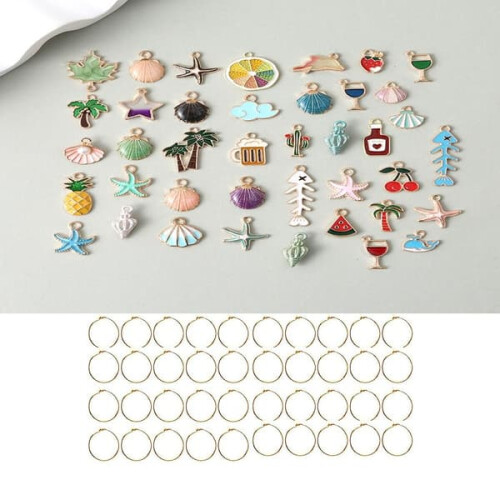 Wine Glass Charms Tags 40 pcs