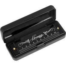 Blues Harmonica in C Key 10 Holes 20 Tones Rose Red