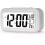 LED Digital Alarm Clock Battery Operated White 1