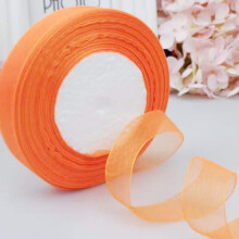 Organza ribbon orange 45m x 2cm