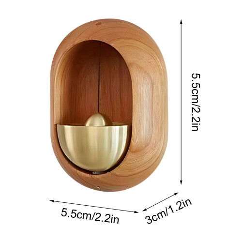 Brass Solid Wood Doorbell Pendant 1 piece 2