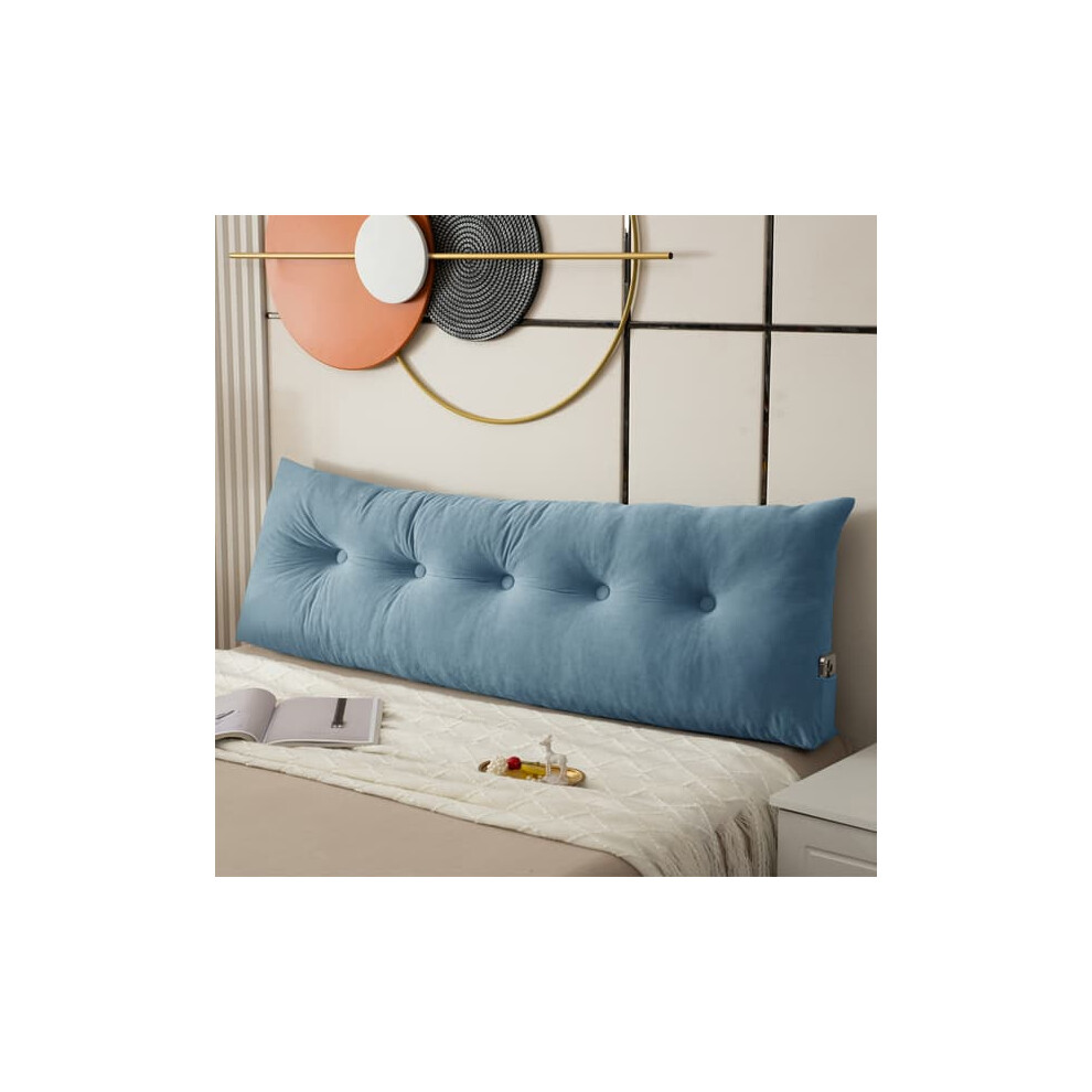 Wedge Pillow for Head Support Blue 150x40x12cm