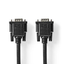 VGA cable nickel-plated 2.0 m black round ABS