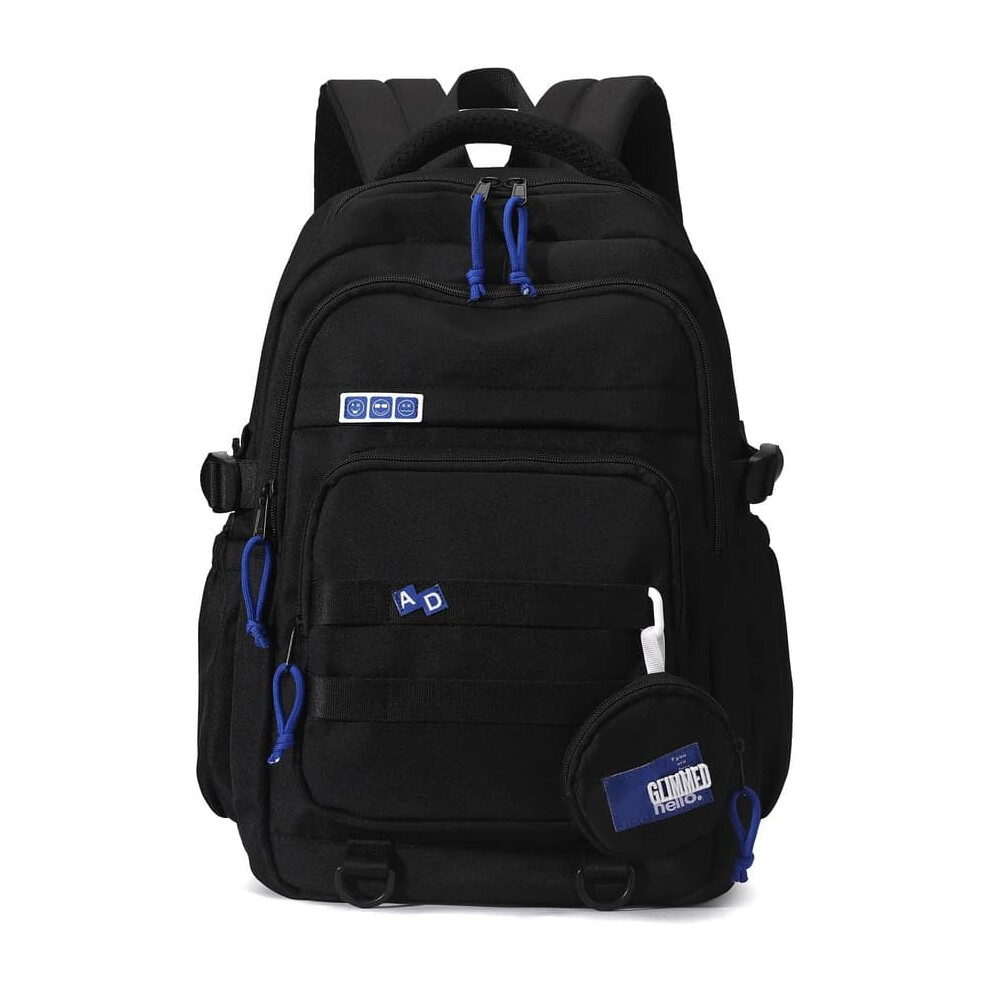 Black Aesthetic Backpack for Middle School Girls 1 Pack