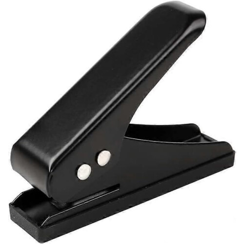 Low Force 1-Hole Punch Metal Black 12 Sheets 1/4 Inch