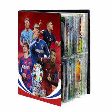Football Stars Card Album Red 240-Slot Collection Book
