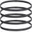 Sports Headbands Black Elastic Non-Slip 4-Pack 1