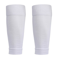 Football Shin Guards Elastic Kids Youth Pair White