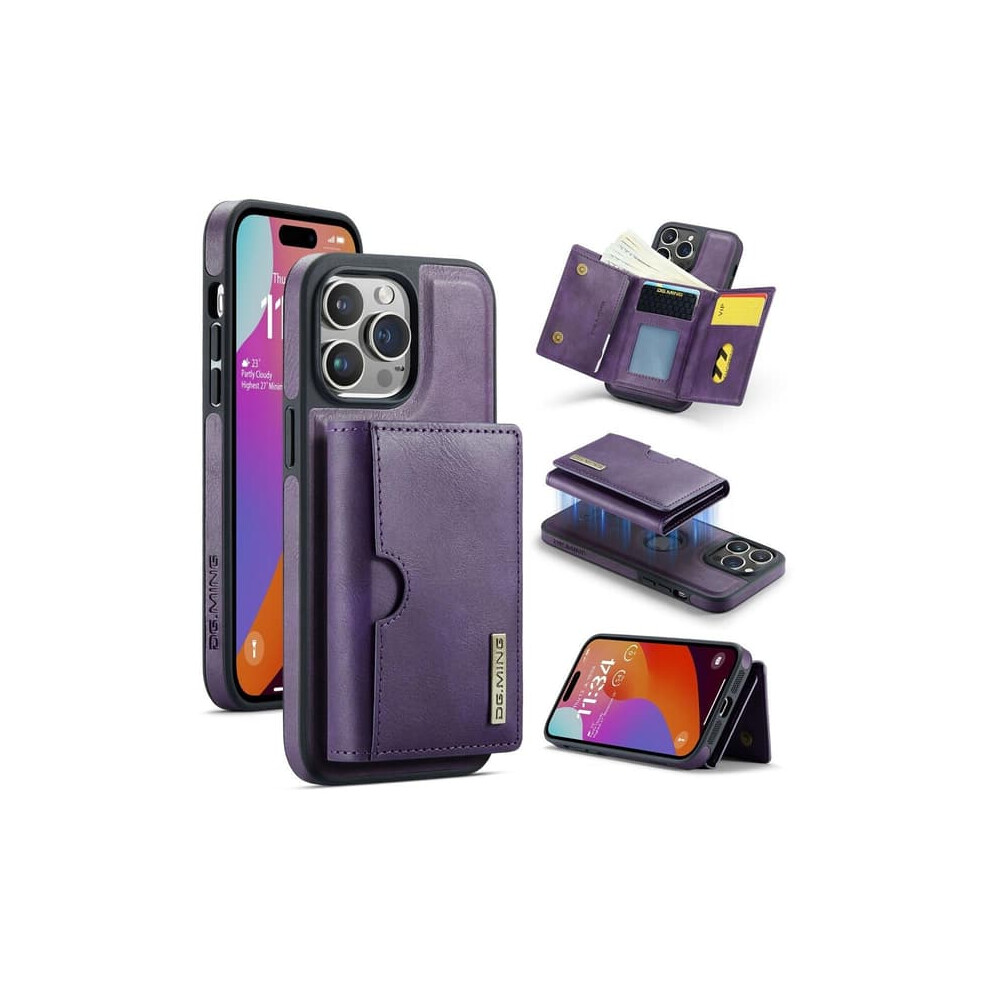 Dg.ming M6 Magnetic Wallet Case For Iphone 16 Pro Purple 962125827897