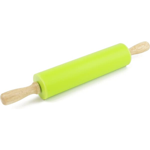 Rolling Pin Non-Stick Silicone Wooden Handle 30 cm