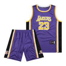 LeBron James Lakers basketball jersey set for kids purple