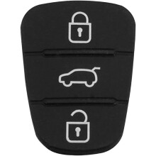 Hyundai Kia Car Key Shell Replacement Rubber 3-Button 1PC