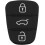 Hyundai Kia Car Key Shell Replacement Rubber 3-Button 1PC 1