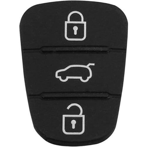 Hyundai Kia Car Key Shell Replacement Rubber 3-Button 1PC