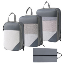Travel Bag Organizer Set Waterproof 4 Pcs Gray