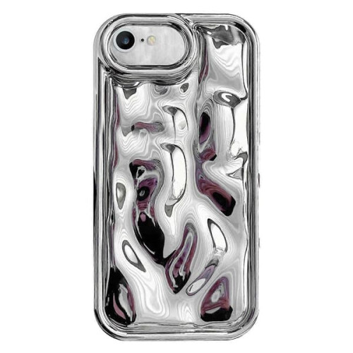 TPU phone case with meteorite texture silver for iPhone SE