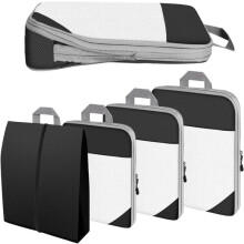 Travel Bag Organizer Set Black 4 pcs