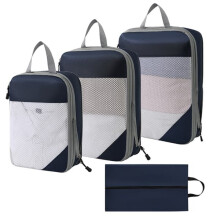 Travel Bag Organizer Set Blue 4 Pieces Waterproof