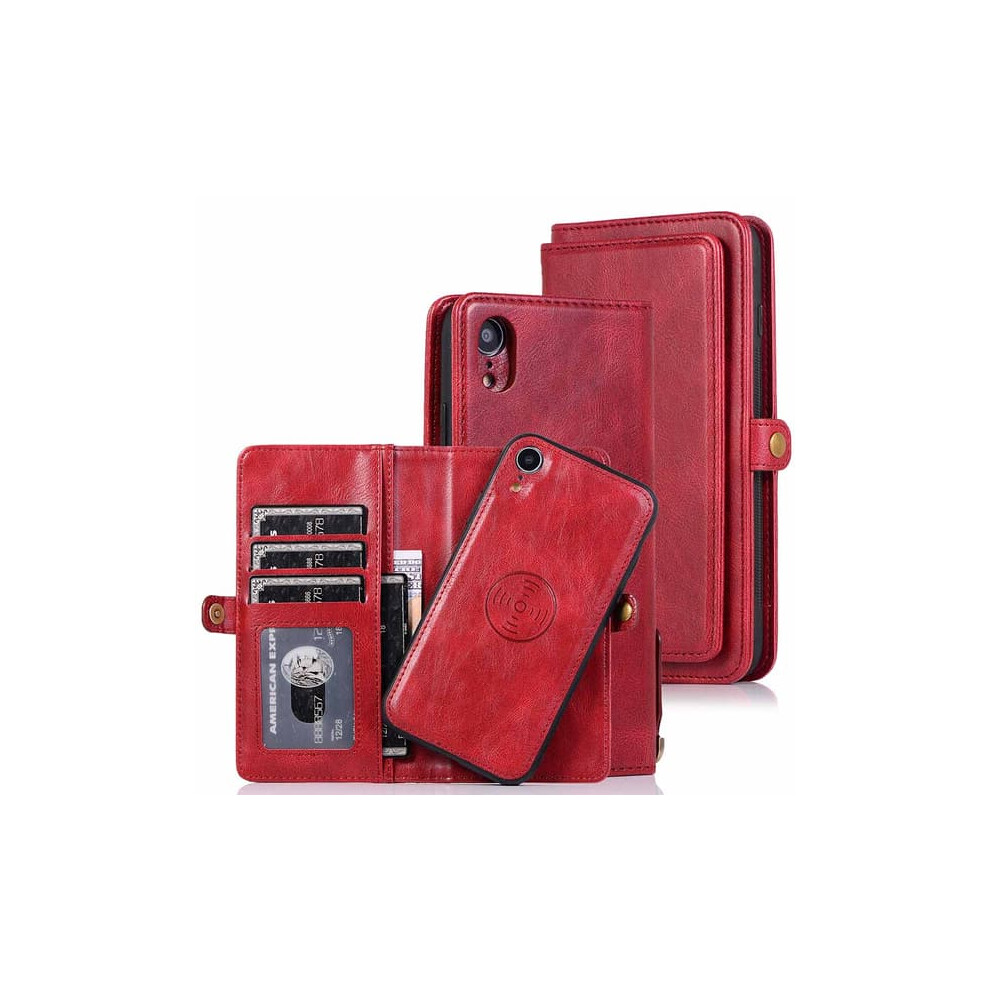 Double Wallet Case For Iphone Xr Red 962029655374