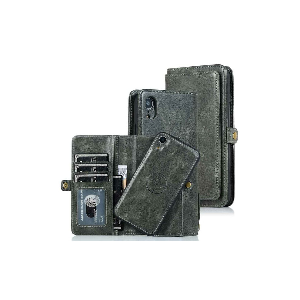Double Wallet Case For Iphone Xr Dark Green 962029655466