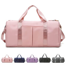 Sports gym bag with wet pocket and shoe compartment pink