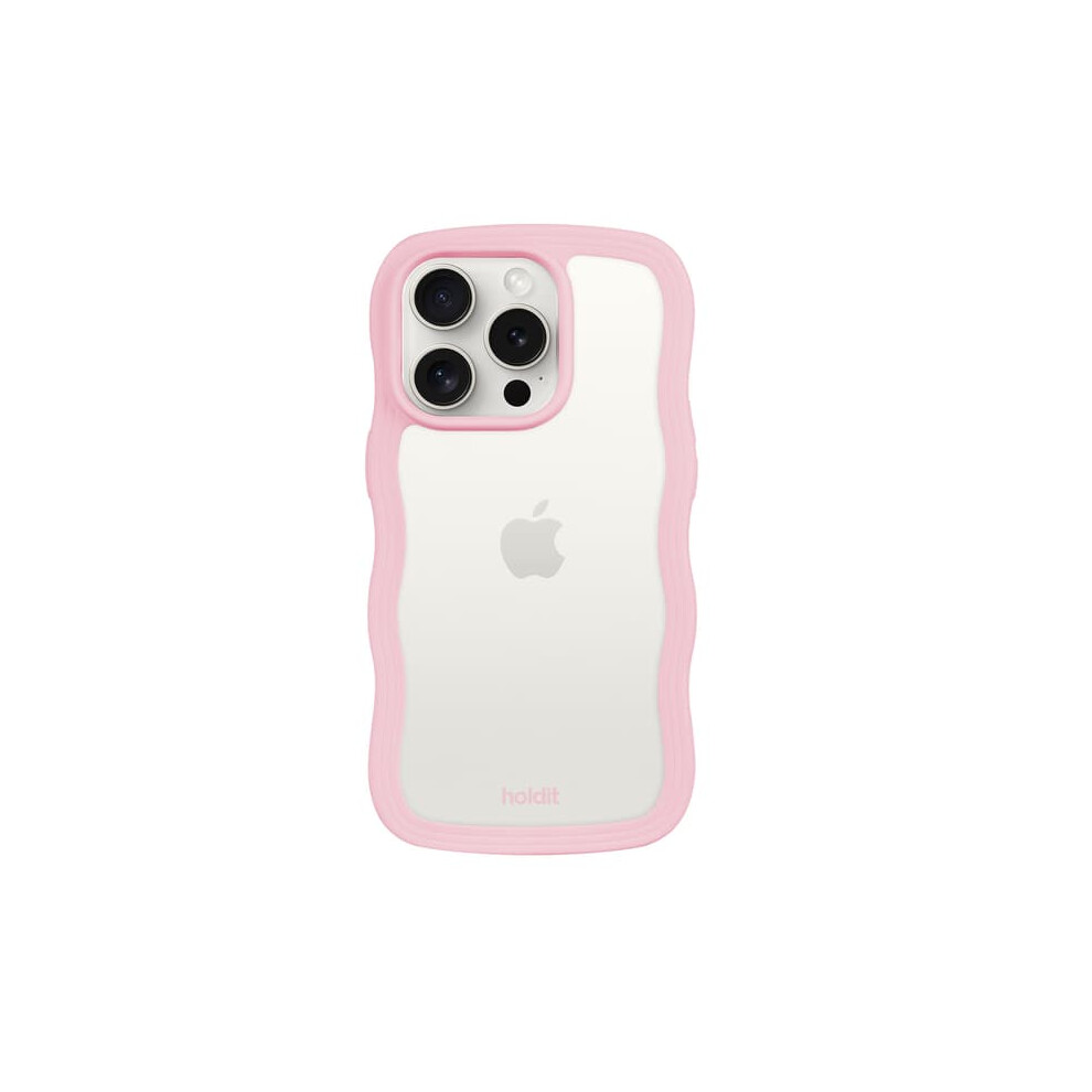 Iphone 15 Pro Case Wavy Transparent Pink 962029292586