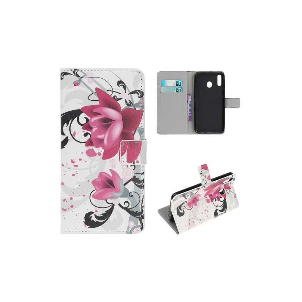 Wallet Case For Samsung Galaxy A40 Lotus Design 962125849608