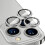 Hat Prince glitter lens cover for iPhone 16 Pro silver 1