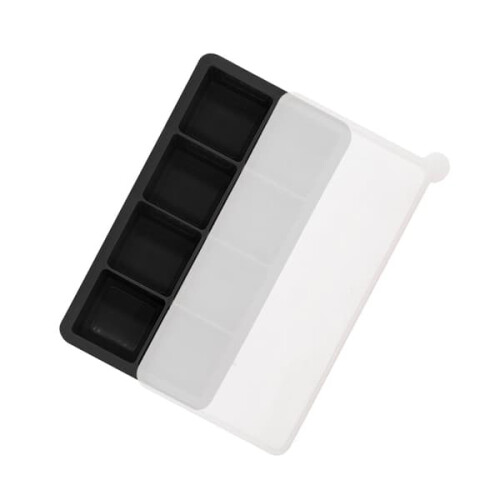Bac à glaçons en silicone avec couvercle, 8 compartiments