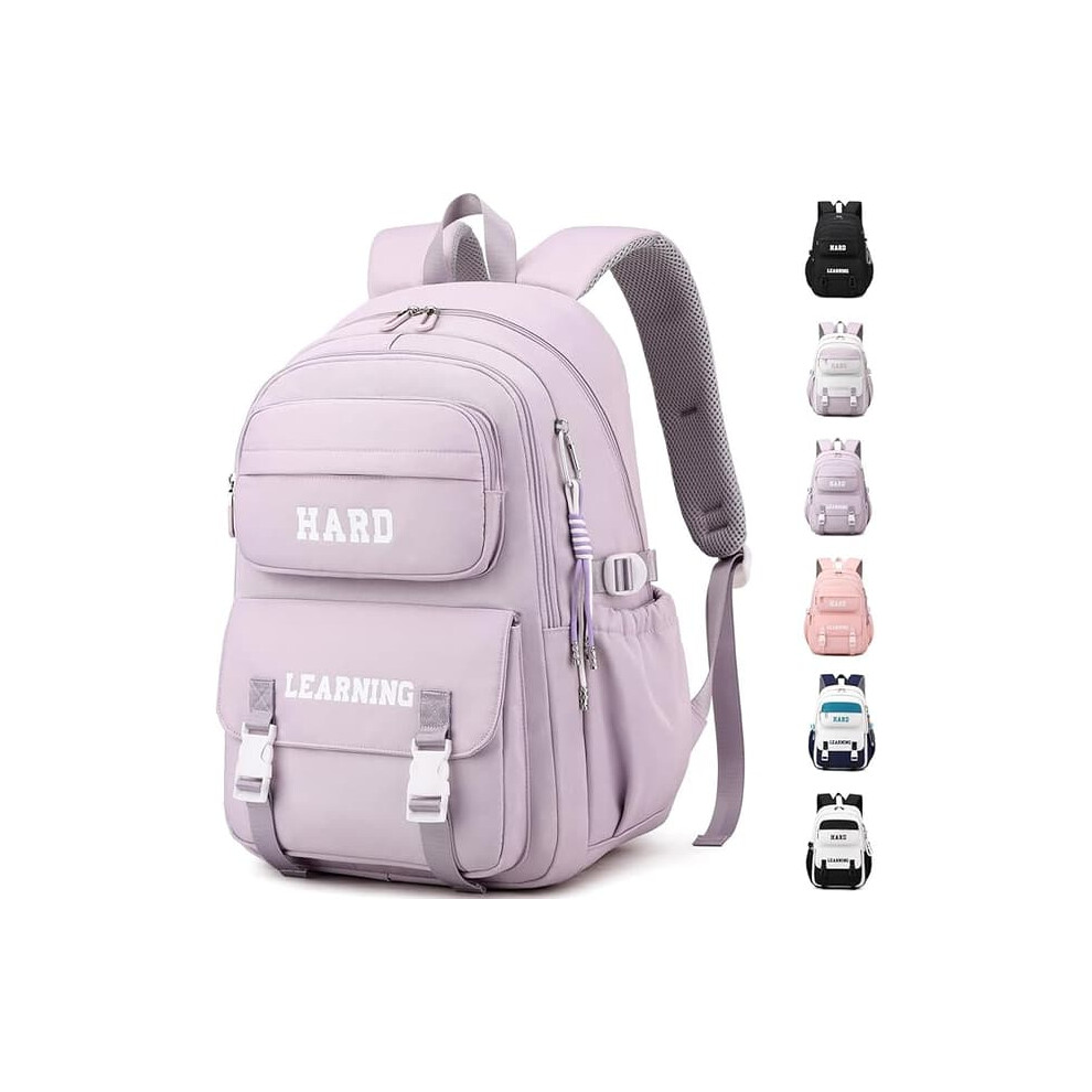 School Backpack for Kids Water-Resistant Lightweight Purple