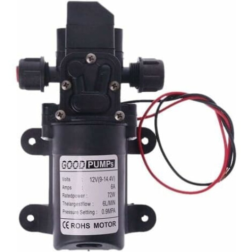 RV water pump 12V DC diaphragm 6L/min 40m head