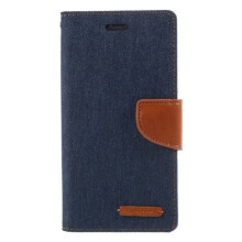Eleganckie etui portfelowe do iPhone'a X w kolorze ciemnoniebieskim